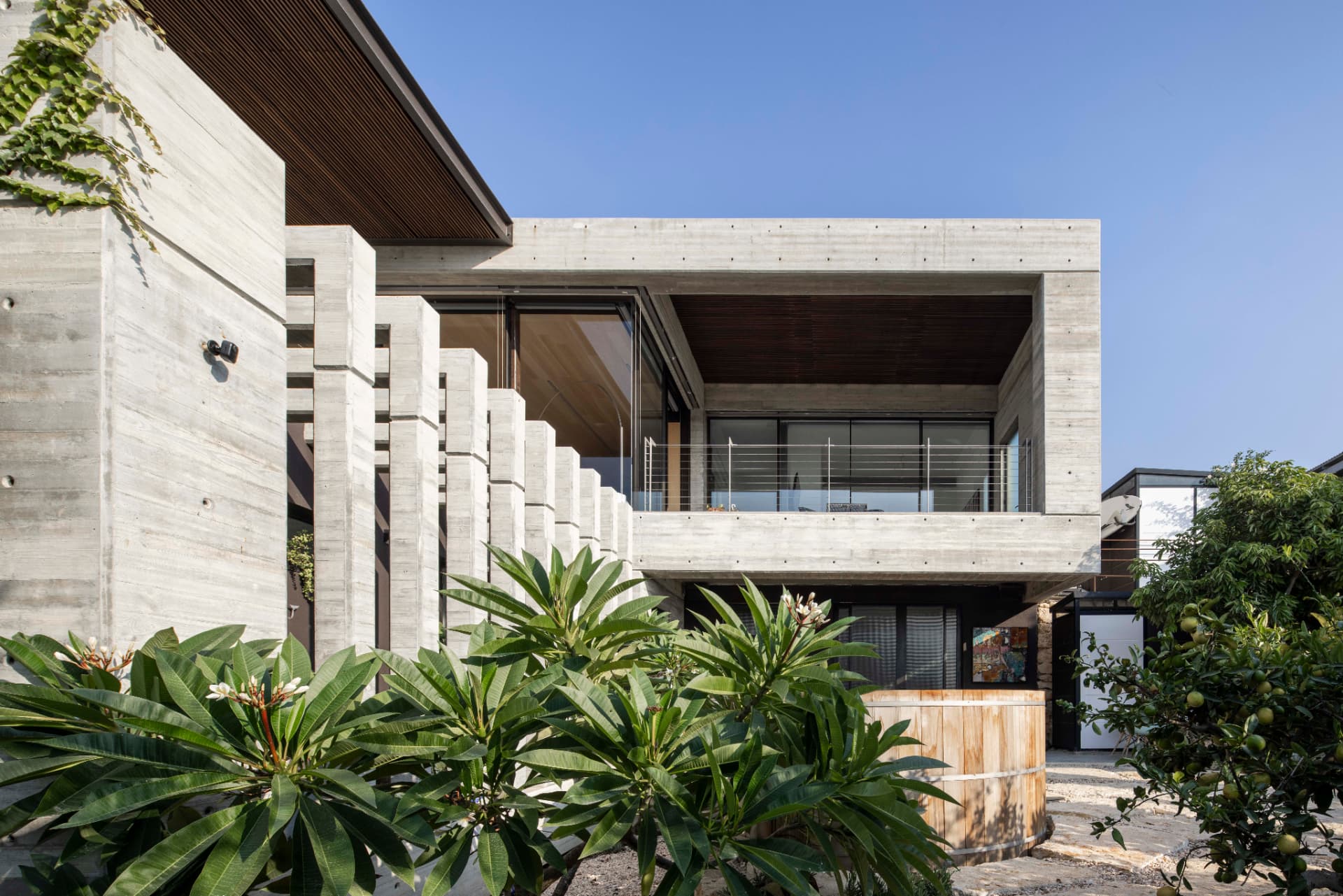 Concrete exterior and garden